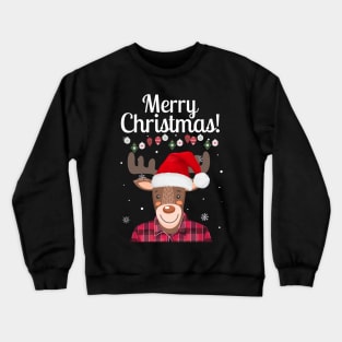 Happy Moose Christmas! Crewneck Sweatshirt